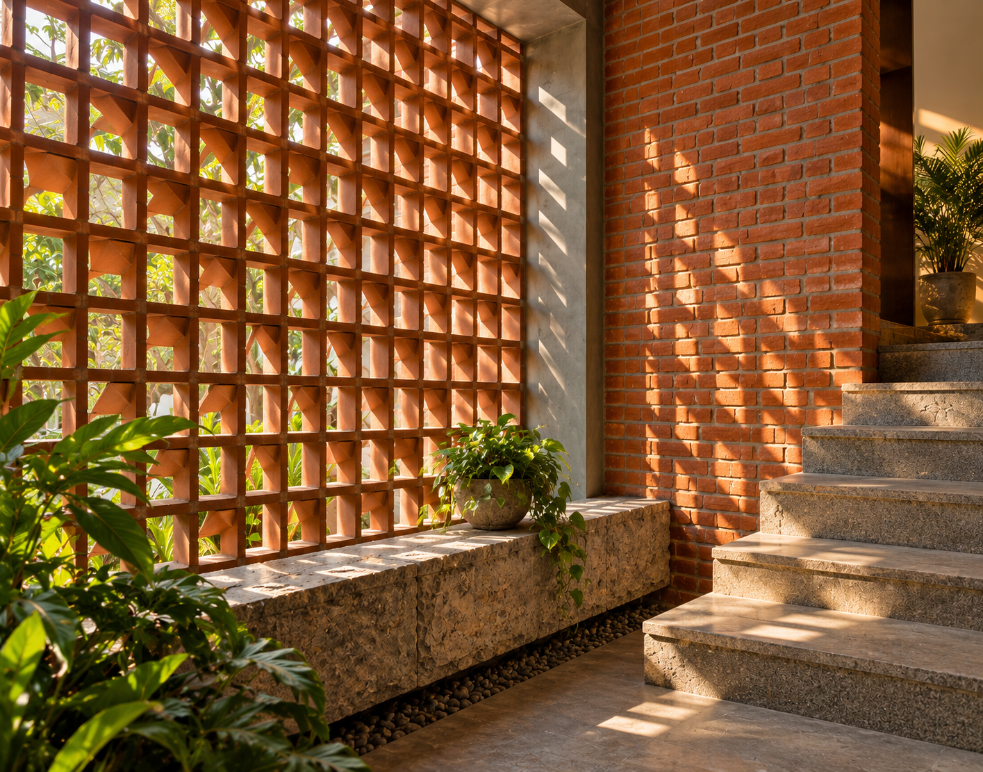 Architectural details of a contemporary Indian home