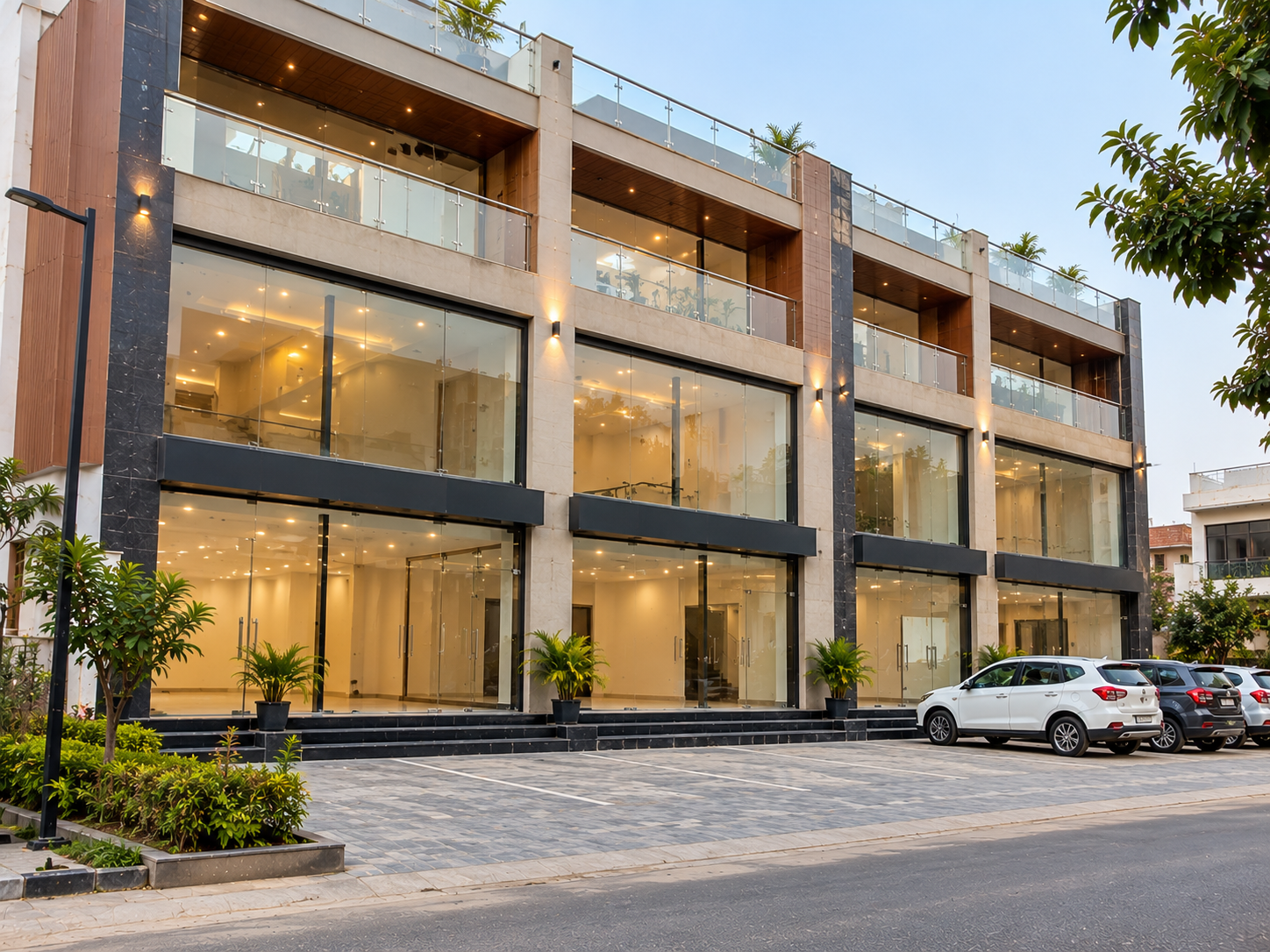 Contemporary commercial property with professional frontage